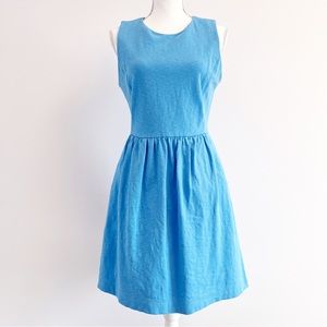 J. Crew Factory Bright Blue Summer Sundress, Pockets, Cotton, M